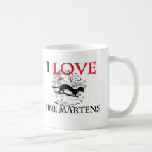 I Love Pine Martens Mug