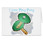 I Love Ping Pong Power Table Tennis Greeting Cards