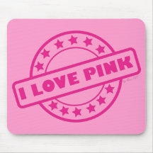 I Love Pink Mouse Mats