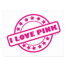 I Love Pink Postcard