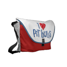 I Love Pit Bulls - Pit Bulls Love Me Messenger Bags