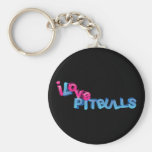 I Love Pitbulls in 3D Keychains