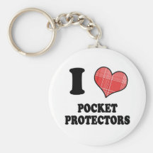 I Love (Plaid Heart) Pocket Protectors Key Chains