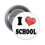 I Love (Plaid Heart) School Pins