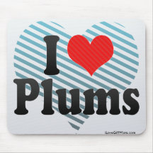 I Love Plums Mouse Pad