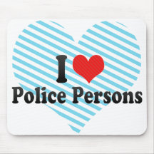 I Love Police Persons Mouse Pad