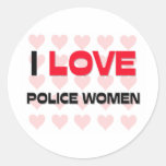 I LOVE POLICE WOMEN STICKERS