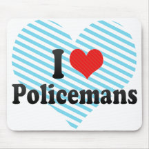 I Love Policemans Mousepads
