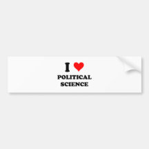 I Love Political Science Bumper Stickers