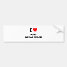I Love Port Royal Beach Florida Bumper Sticker