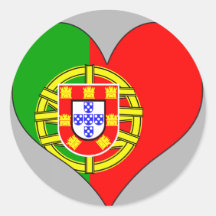 I Love Portugal Round Sticker
