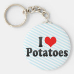 I Love Potatoes Keychain