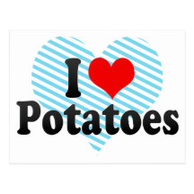 I Love Potatoes Post Card