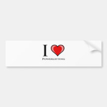 I Love Powerlifting Bumper Stickers