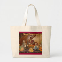 I Love Primitives! Canvas Bag