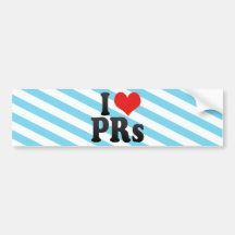 I Love PRs Bumper Sticker
