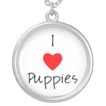 I Love Puppies Pendant