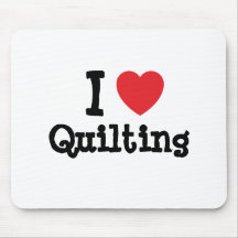I love Quilting heart custom personalised Mousemat