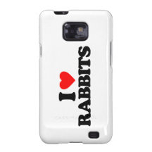I LOVE RABBITS GALAXY S2 CASES