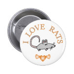 I Love Rats Pin