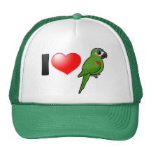 I Love Red-shouldered Macaws Trucker Hats