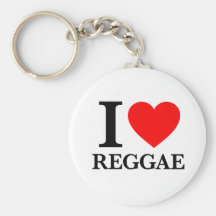 I Love Reggae Keychain