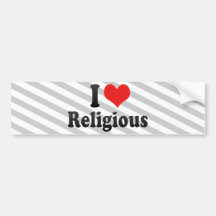 I Love Religious Bumper Stickers