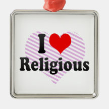 I love Religious Ornament