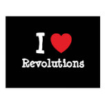 I love Revolutions heart custom personalised Post Card