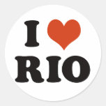 I love rio de janeiro adesivo em formato redondo