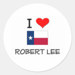 I Love Robert Lee Texas Round Sticker
