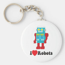 I Love Robots! Keychains