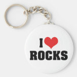 I Love Rocks Keychain