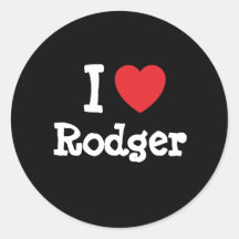 I love Rodger heart custom personalised Sticker