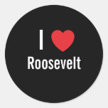 I love Roosevelt Round Sticker