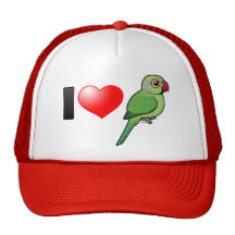 I Love Rose-ringed Parakeets Trucker Hats