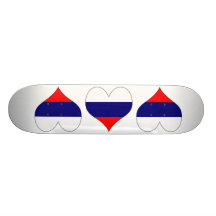 I Love Russia Skate Board Deck