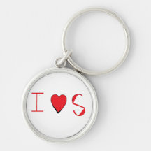 i love s keychains