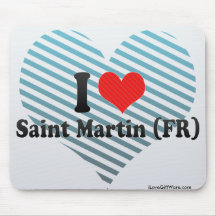 I Love Saint Martin (FR) Mouse Pads