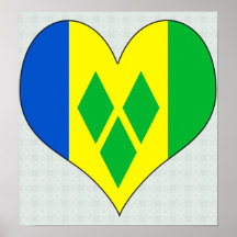 I Love Saint Vincent Posters