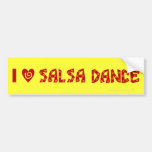 I Love Salsa Dance Customisable Car Bumper Sticker
