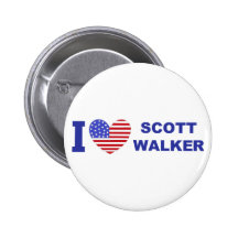 I Love Scott Walker Pinback Buttons