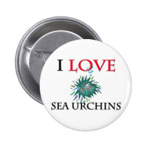 I Love Sea Urchins Pins