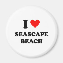 I Love Seascape Beach California Refrigerator Magnets