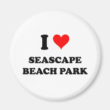I Love Seascape Beach Park California Magnets