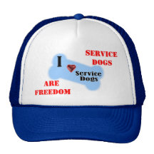 I Love Service Dogs Hats