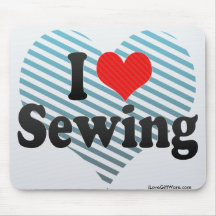 I Love Sewing Mouse Pad