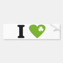 I love shamrock St. Patricks Day icon Bumper Sticker