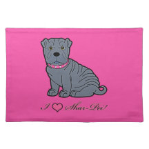 I Love Shar-Pei! Place Mat