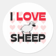 I Love Sheep Sticker